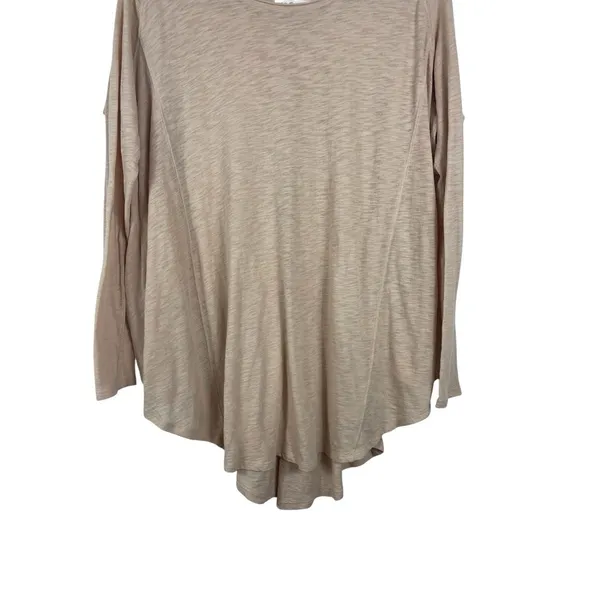 We The Free Free People Oversized Tunic Top Blush Long Sleeve Asymmetrical Hem M - Image 5