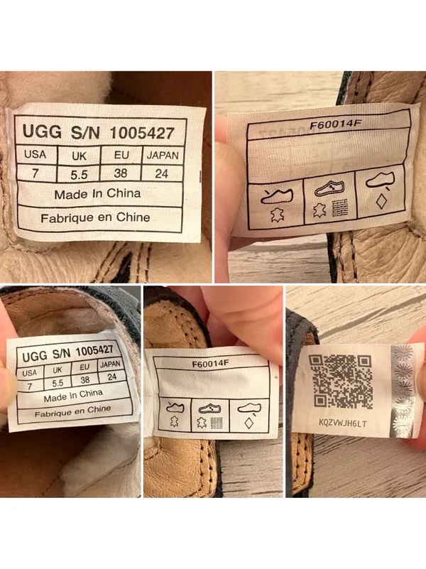 UGG Anila Black Leather Braided Woven Shearling Slip On Clog SN 1005427 7 $120 - Image 9