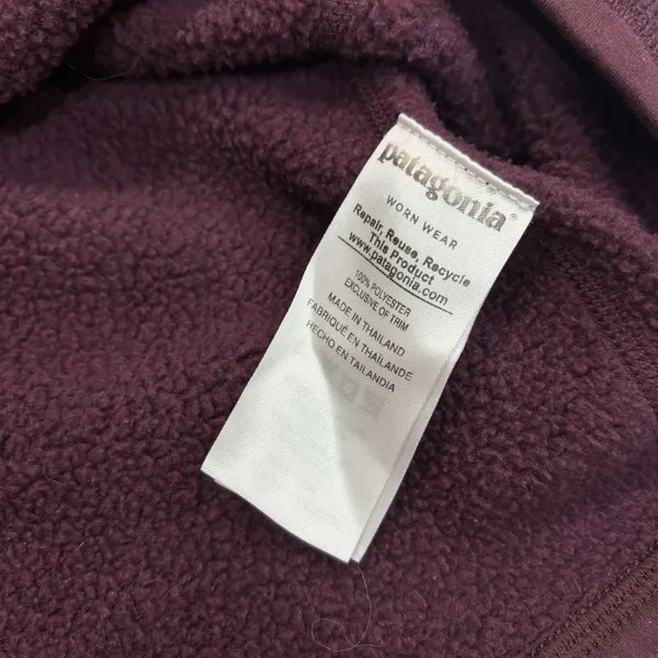 Patagonia Sweater Womens Size Medium Better Sweater 1/2 Zip Burgundy - Image 5
