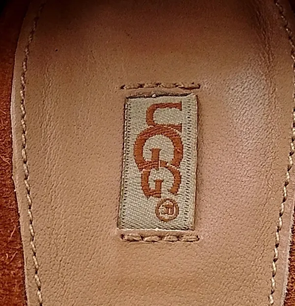 UGG Chestnut Suede Espadrille Wedge Sandals - Image 8