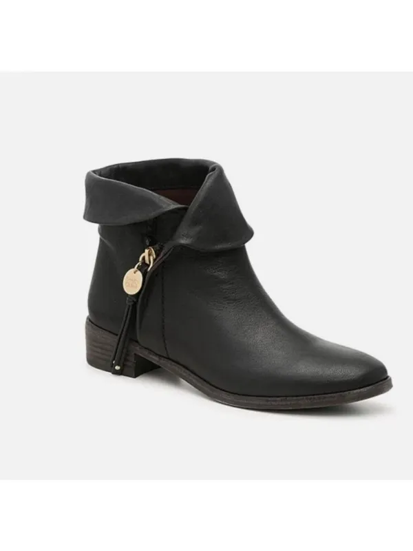 See By Chloe Masha Low Ankle Bootie Black Size EU 37 Minimalist Classic Timeless - Image 2