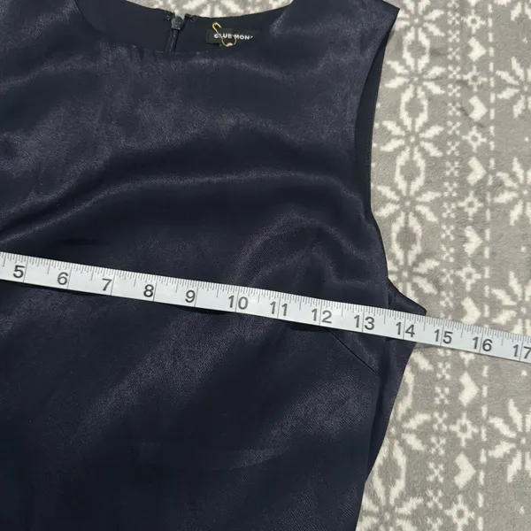 NWT Club Monaco Dallyce Dress Navy Size 00 Minimalist‎ Flowy Effortless Elegant - Image 13