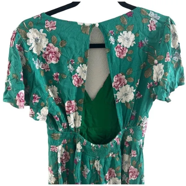 ✨blue blush floral green midi dress✨ - Image 9