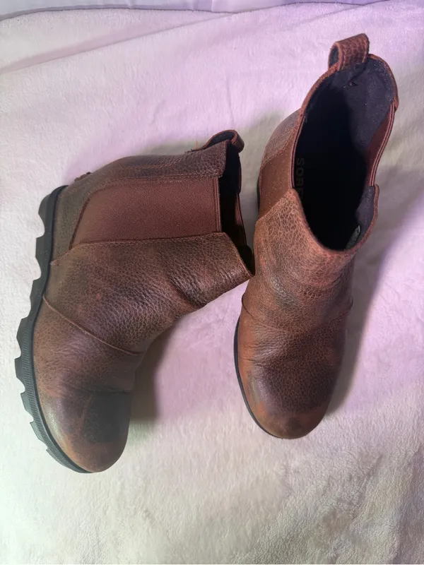 Sorel Women's Dark Brown Leather Chelsea Ankle Boot - Image 5