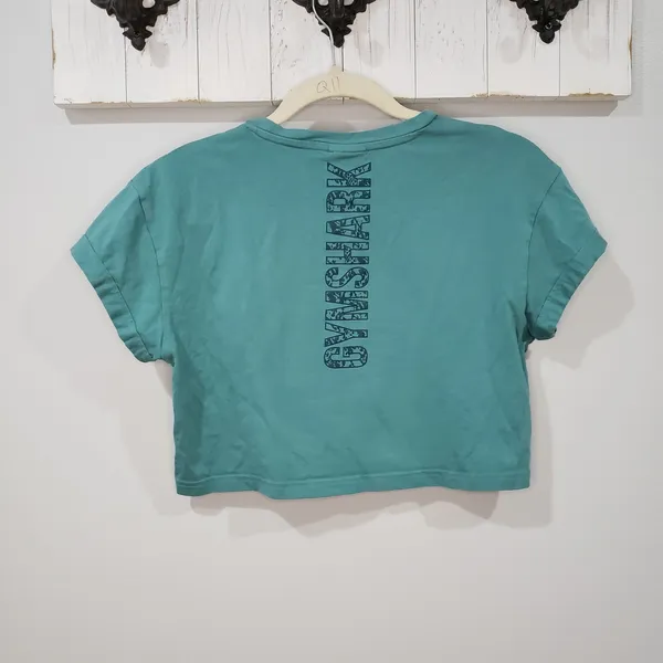 Gymshark Sol Lift Crop Tee Teal Short Sleeve Cropped Workout Top Womens S - Image 2
