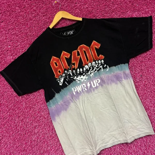 AC/DC Power Up Album Art Hard Rock Band Dip Dye M - Image 3