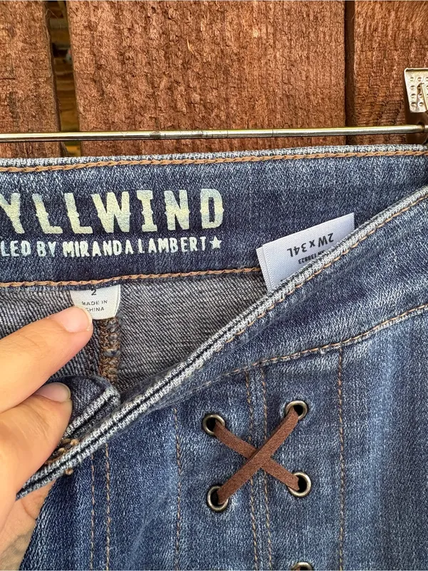 Idyllwind Miranda Lambert Lace-Up Front Flare Jeans TALL - Image 3