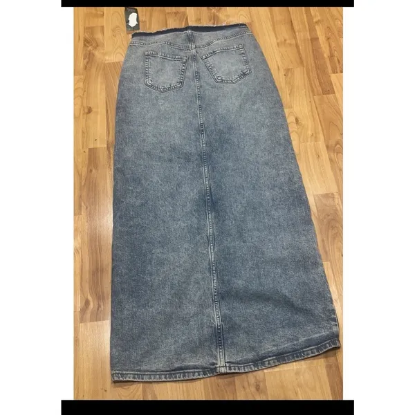 Wild Fable Denim Maxi Skirt Blue Women's 6 New - Image 4