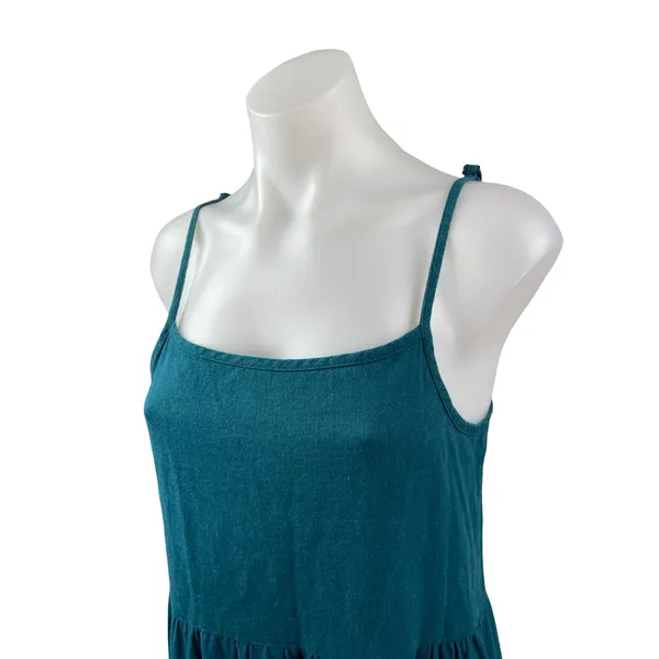 Urban Outfitters Urban Renewal Eco Linen Sleeveless Tiered Midi A-Line Dress S/M - Image 2