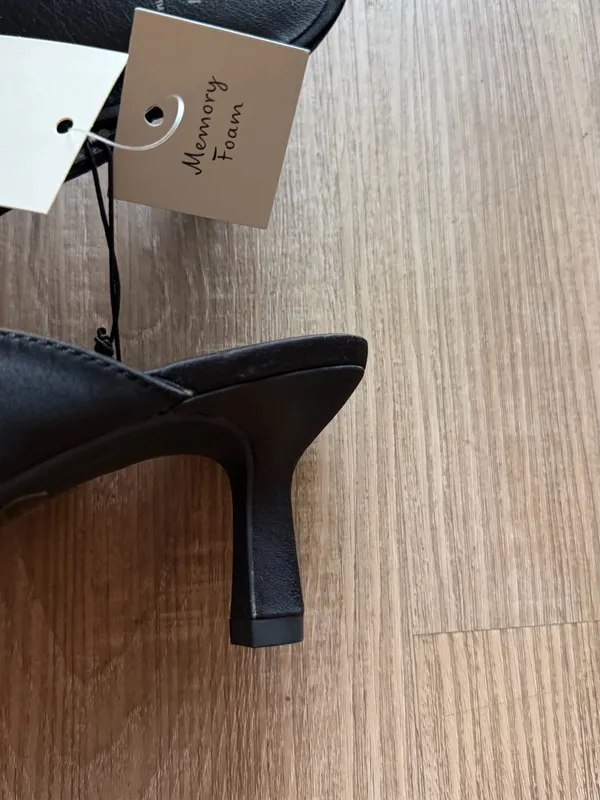 a new day Black Jeweled‎ Pointed-Toe Mule Heels - Image 2