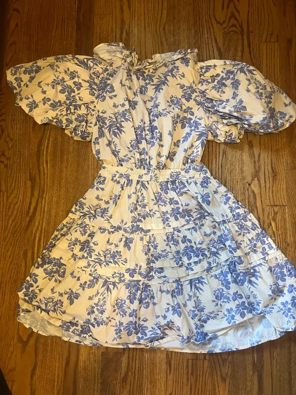 Wrap Mini Dress Blue Size L - Image 2