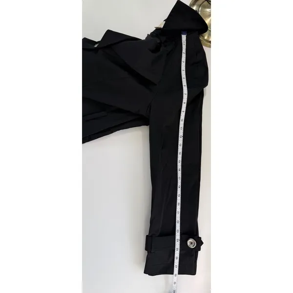 Michael Kors Black‎ Double Breasted Trench Coat Jacket Officecore Elegance L - Image 8