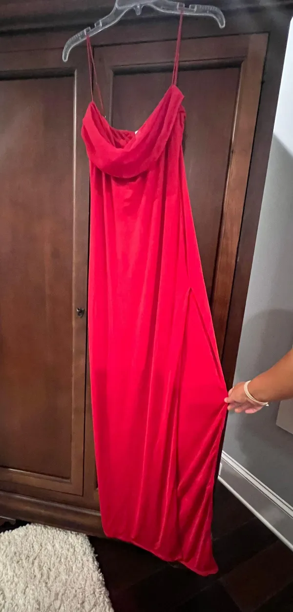 Lucy in the Sky Red Slit Dress - Image 4