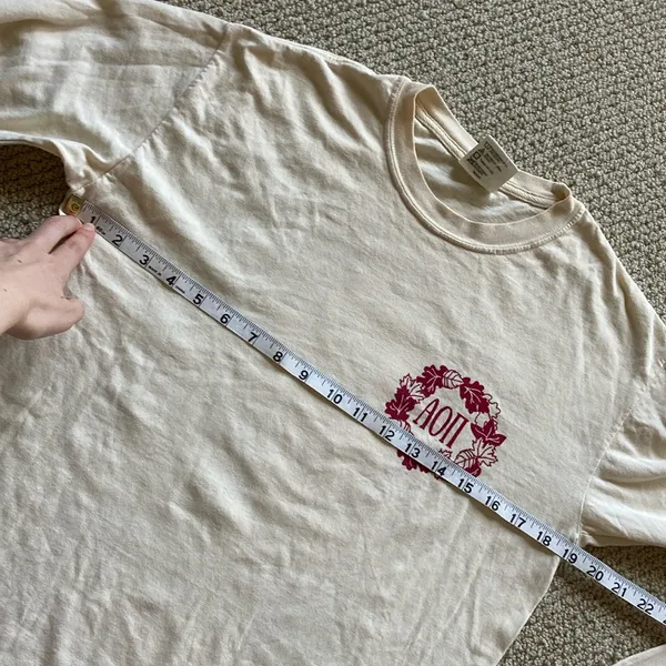 Comfort Colors Alpha Omicron Pi Smoke Out Arthritis Tan Long Sleeve T-Shirt S - Image 4