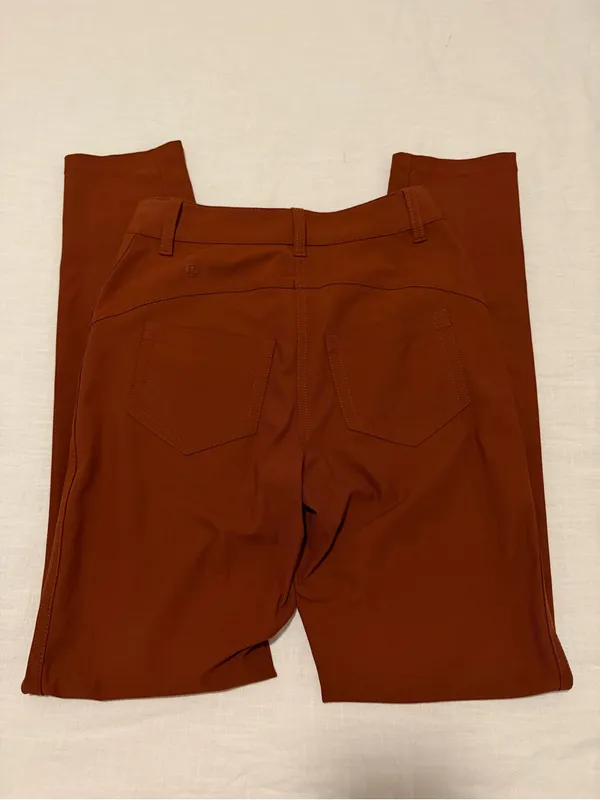 Lululemon City Sleek 5 Pocket 7/8 Pant Dark Terracotta Size 0 - Image 7