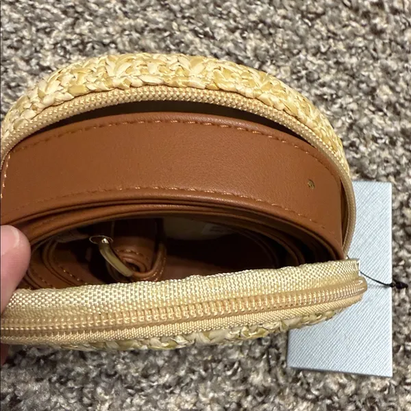 Woven Round Pouch and Brown Belt Fanny Pack - Image 7