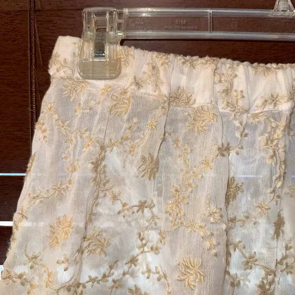 NWT $68 Anthropologie Ivory-Colored Lace Detailing Mini Pull-On Skirt XS - Image 10
