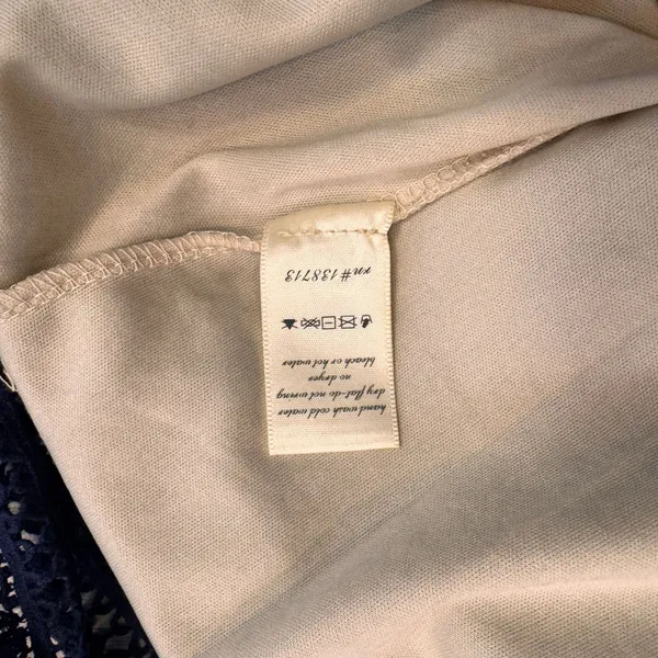 Dina Be Blue Lace Illusion Fit & Flare Sleeveless Dress Womens Small‎ S - Image 5