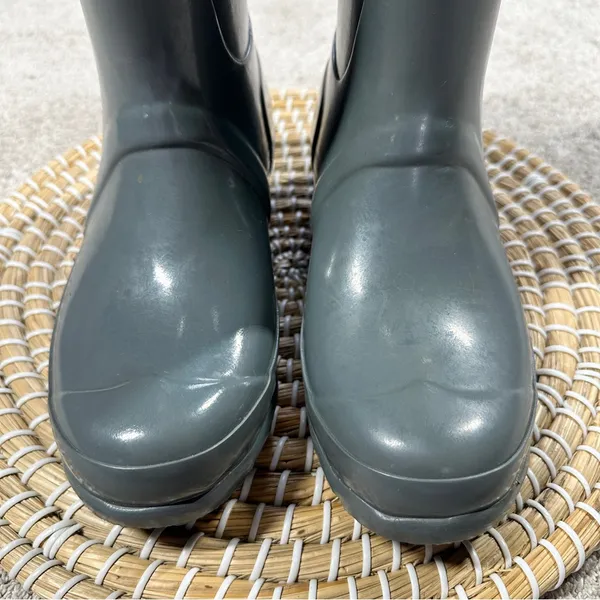 Hunter Women’s Original Rain Boots Short Gloss Outdoor in Graphite Gray 6 - Image 8
