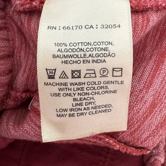 Anthropologie Red Space Dye Jogger Pants Size Small Boho‎ Lounge Casual Cotton - Image 10