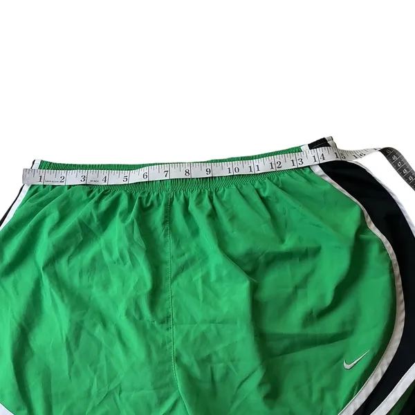 Nike Dri-FIT Tempo Running Shorts Green Black White Womens Large Athletic Gym - Image 5
