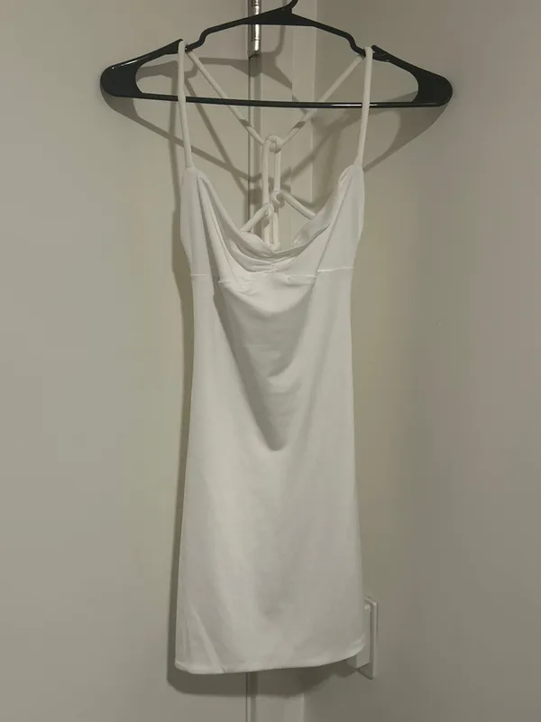 Meshki White Mini Dress - Image 6