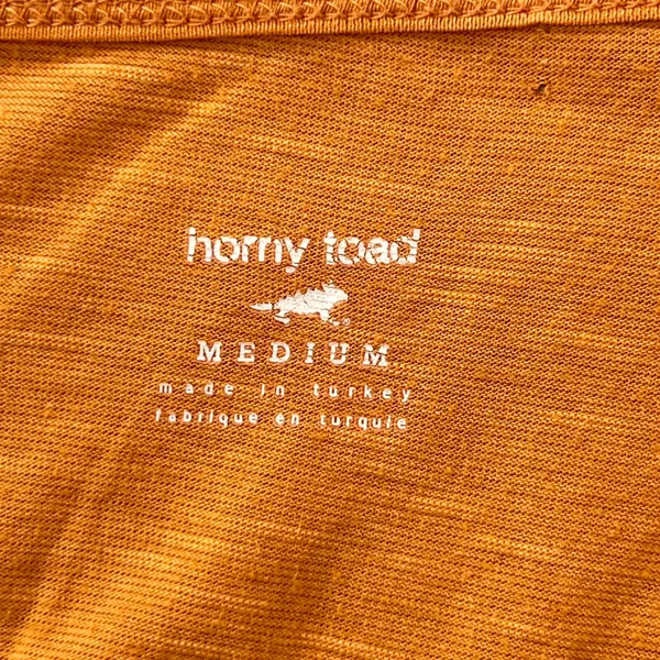 Horny Toad Marley V-Neck Long Sleeve Tee Medium Organic Cotton Tencel Orange Y2K - Image 4