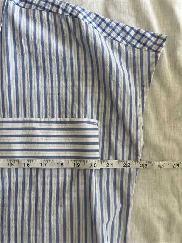 Hinson Wu Long Shirtdress $350 Striped Cotton‎ Belted Midi Womens XS Structured - Image 6