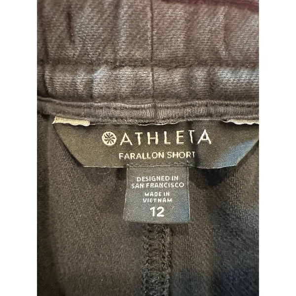 Athleta Farallon Short Black Cotton blend Athleisure Shorts Womens Size 12 - Image 7
