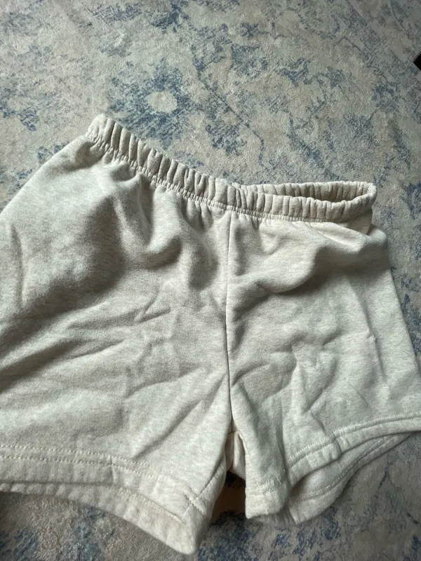Cream color cotton lounge shorts - Image 4