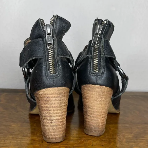 Leather Booties‎ Black Size 6.5 - Image 5