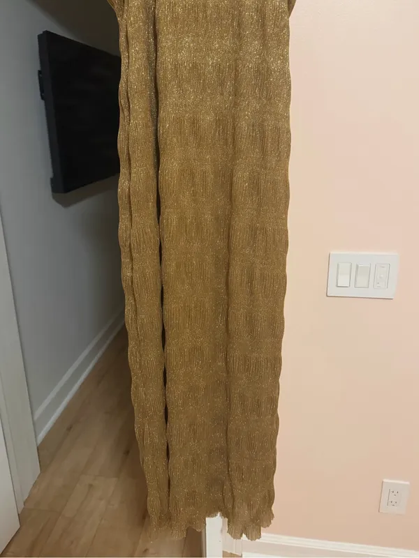 Mango Gold Shimmer Dress - Image 5