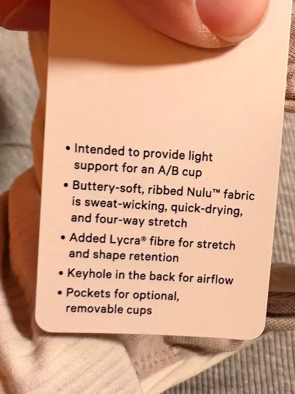 Lululemon Ribbed Nulu Asymmetrical Yoga Bra *Light Support, A/B Cup. New - Image 8
