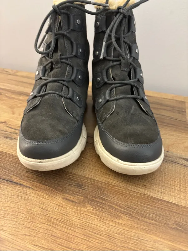 Sorel Explorer II Joan Dual Zip Waterproof Insulated Winter Snow Boots Gray - Image 3