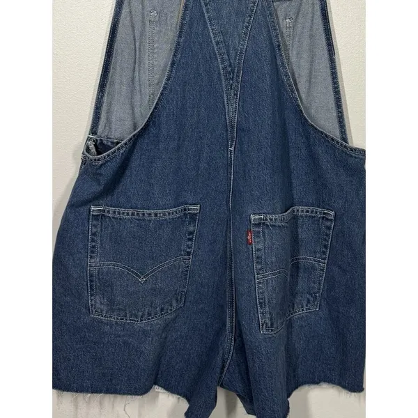 Levi’s Vintage Two Horse Brand Bib Work Clothing Overalls XL Denim Romper Retro - Image 4
