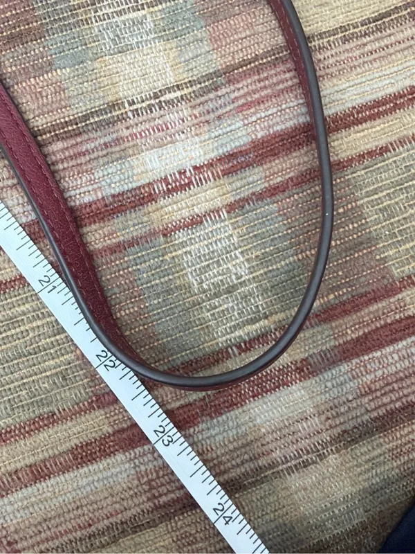 Tory Burch Burgundy Leather Logo Phone Crossbody - Image 4