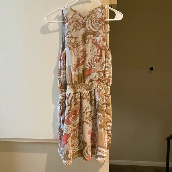 Free people Bohemian Paisley Lace-Up mini Dress - Image 2