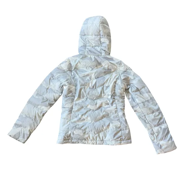 The North Face White Camo Down Puffer Jacket Hooded - Image 2