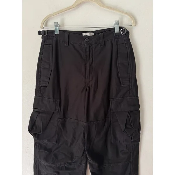 Tna Aritzia Strobel Cargo Pants Black Wide Leg Cinch Women’s Size 6 - Image 6