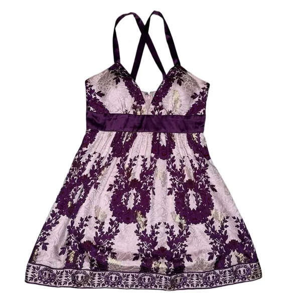 Vintage 90s‎ Y2K Tracy Reese S Silk Floral Blouse Top Babydoll Fairy Whimsigoth - Image 10