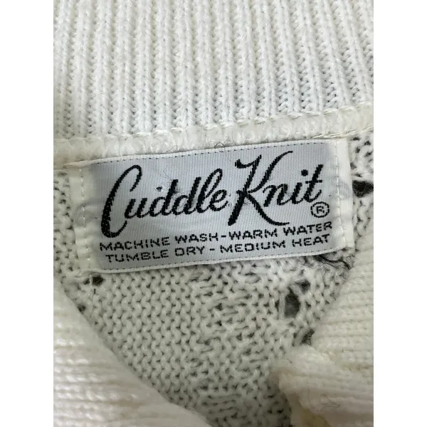 Vintage Crochet Knit Cape Poncho Button Front Cottagecore Coquette Grannycore XL - Image 5
