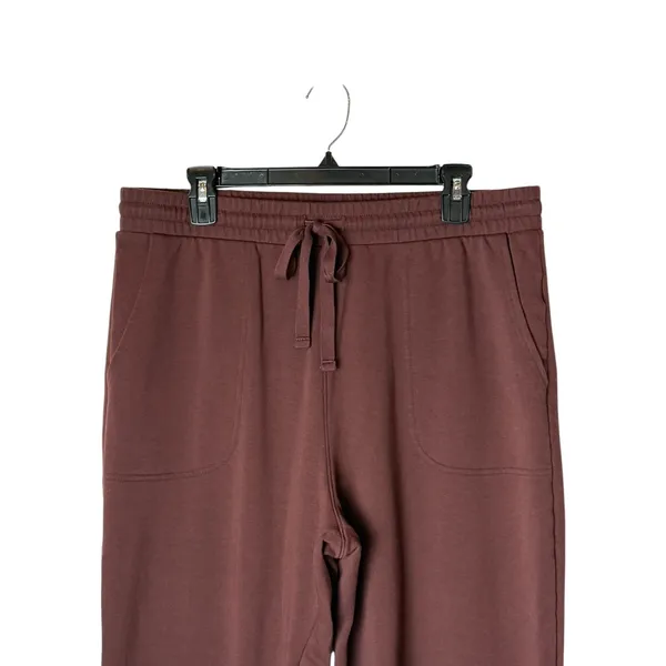 Old Navy Baby Terry Joggers Women Large Brown High Waisted Drawstring Athleisure - Image 5