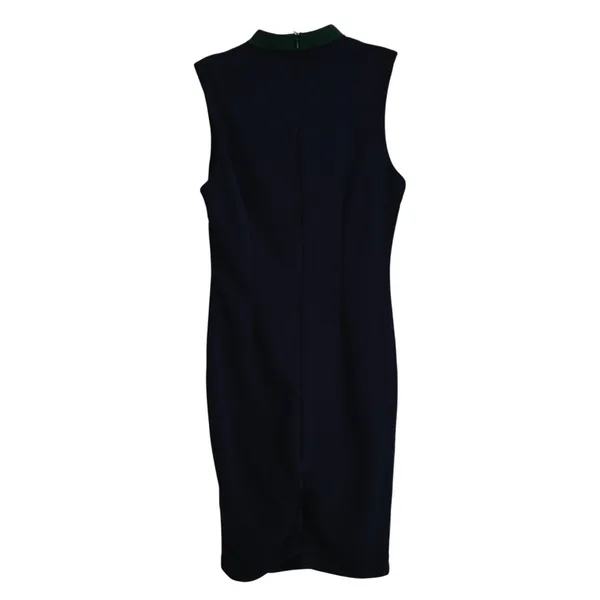 Alexia Admor Hunter‎ Green Navy Colorblock Mock Neck Sheath Dress M - Image 8