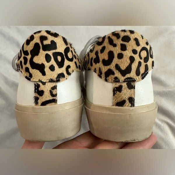 Shu Shop Womens Reba gold crinkle Pre Distressed Platform Sneakers size 9 - Image 5