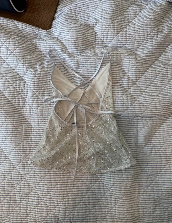 Princess Polly Opaline Sequin Cami Top - Image 3