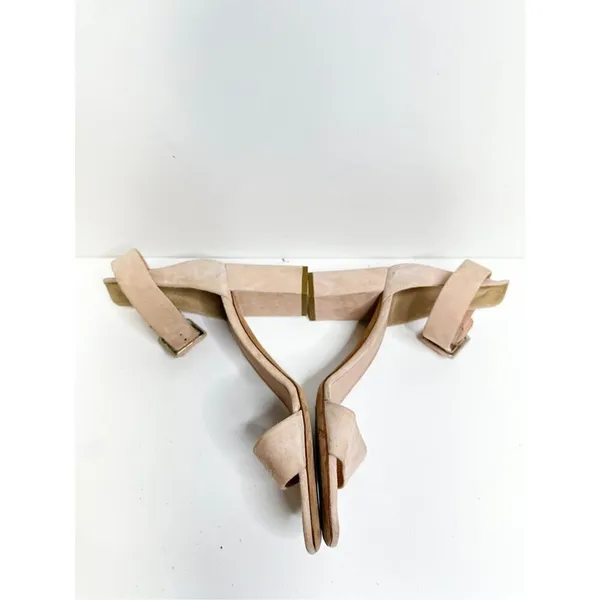 Vince Sandals Size 9 Pink Suede‎ Block Heel Ankle Strap Open Toe - Image 6