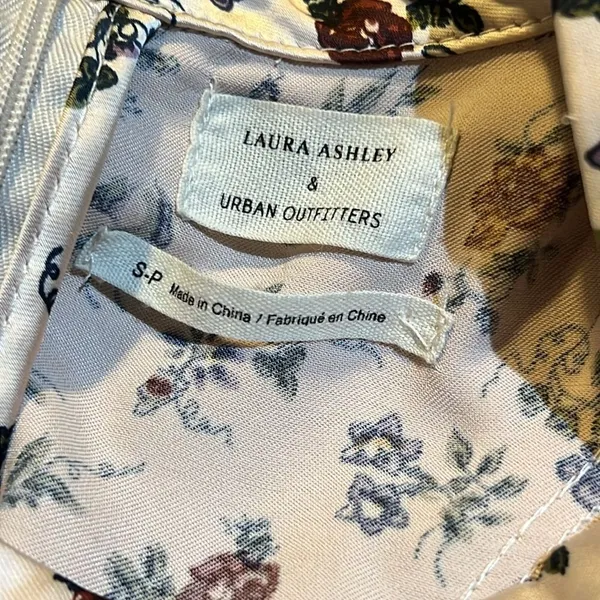LAURA ASHLEY x URBAN‎ OUTFITTERS Satin Ruffle Mini Dress Baby Doll C27 - Image 13