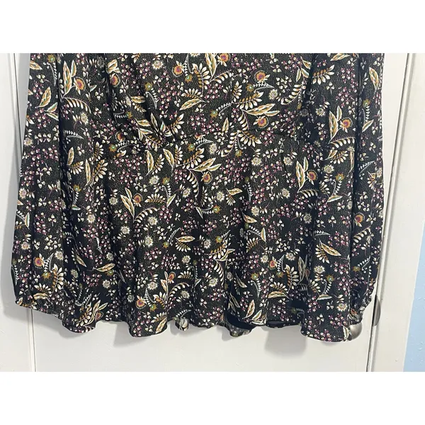 Lane Bryant Babydoll Blouse Size 18 Floral Glitter Whimsygoth Boho Office NWT - Image 4