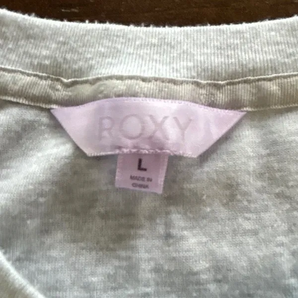 Roxy‎ Baby Cropped Tee Large Sunset Wave Short Sleeve Relaxed Soft Surf Retro - Image 5
