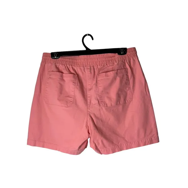 Talbots Shorts Women Large Pink Elastic Waist Drawstring Cotton Blend Preppy - Image 3